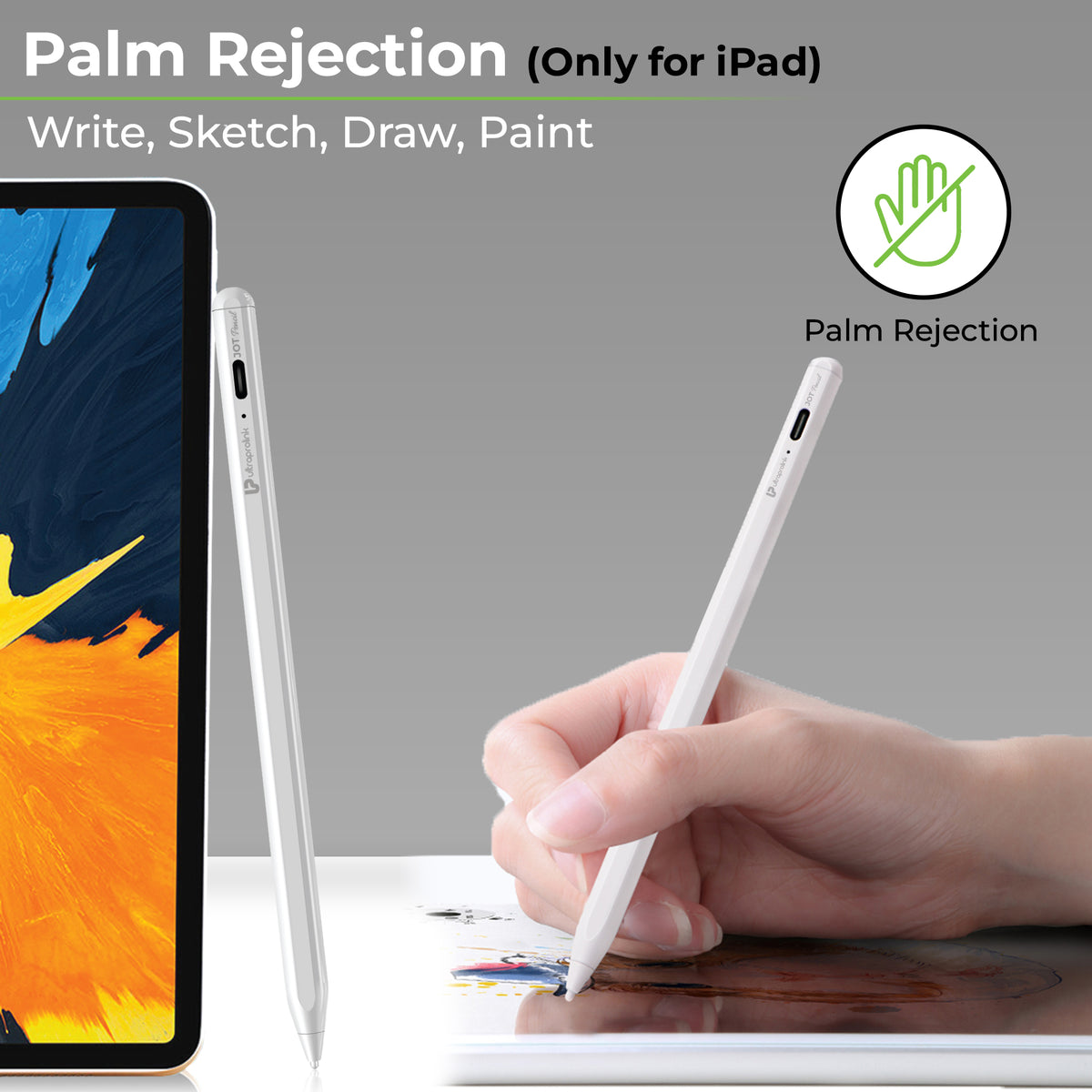 Dual   Mode   Stylus   for   iOs   /   Android   /   Windows-JOT   Pencil   |   palm   rejection   support   on   ipads and androids detail